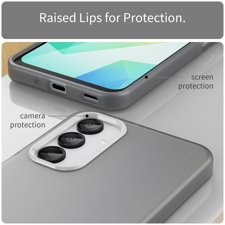 For Samsung Galaxy A16 5G Frosted Translucent TPU Hybrid PC Full Coverage Phone Case