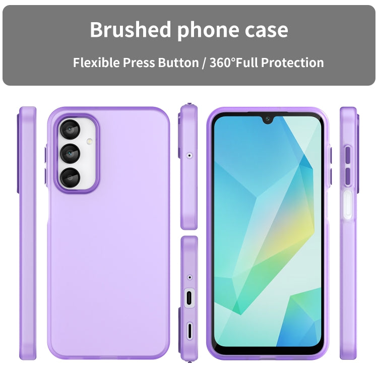For Samsung Galaxy A16 5G Frosted Translucent TPU Hybrid PC Full Coverage Phone Case
