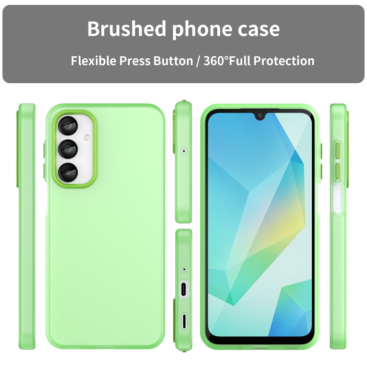For Samsung Galaxy A16 5G Frosted Translucent TPU Hybrid PC Full Coverage Phone Case