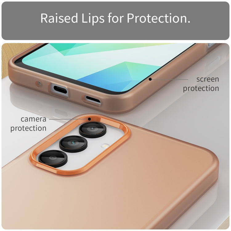 For Samsung Galaxy A16 5G Frosted Translucent TPU Hybrid PC Full Coverage Phone Case