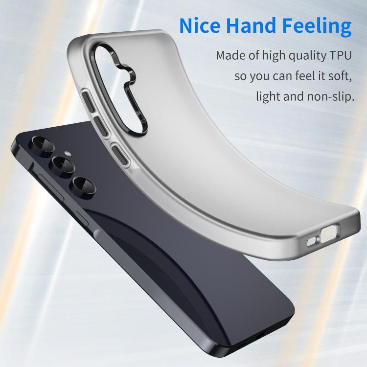 For Samsung Galaxy A55 5G Frosted Translucent TPU Hybrid PC Full Coverage Phone Case