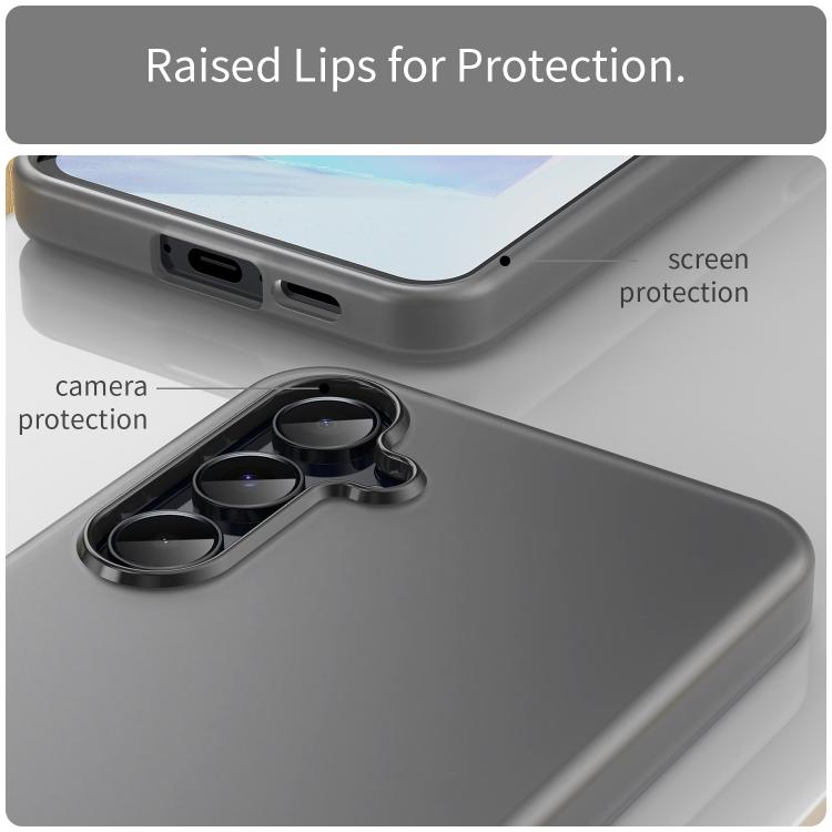 For Samsung Galaxy A55 5G Frosted Translucent TPU Hybrid PC Full Coverage Phone Case