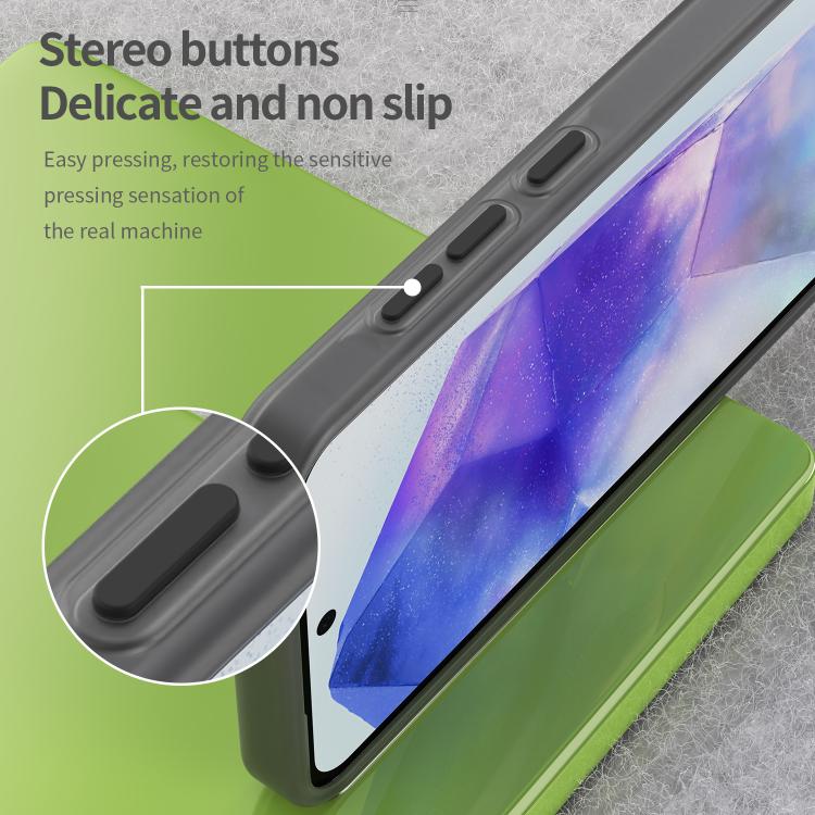 For Samsung Galaxy A55 5G Frosted Translucent TPU Hybrid PC Full Coverage Phone Case