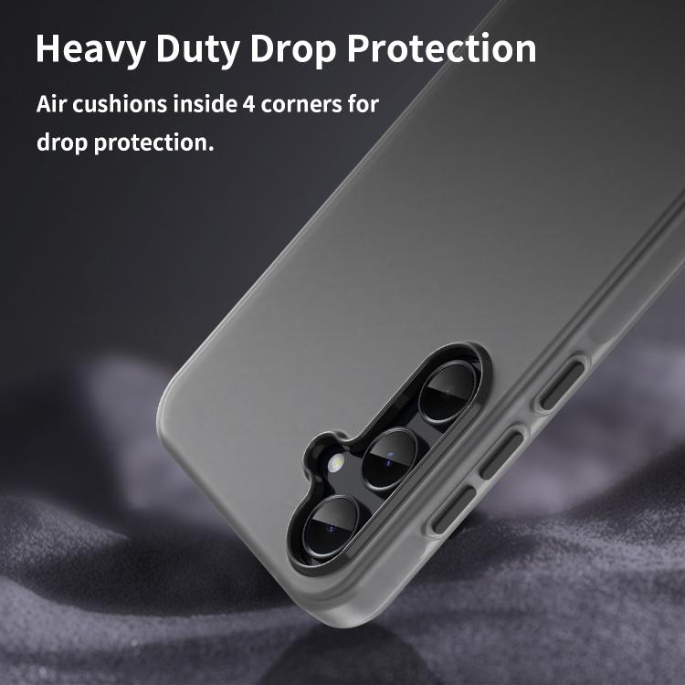 For Samsung Galaxy A55 5G Frosted Translucent TPU Hybrid PC Full Coverage Phone Case