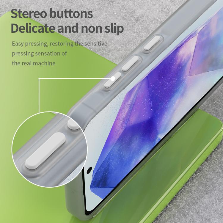 For Samsung Galaxy A55 5G Frosted Translucent TPU Hybrid PC Full Coverage Phone Case