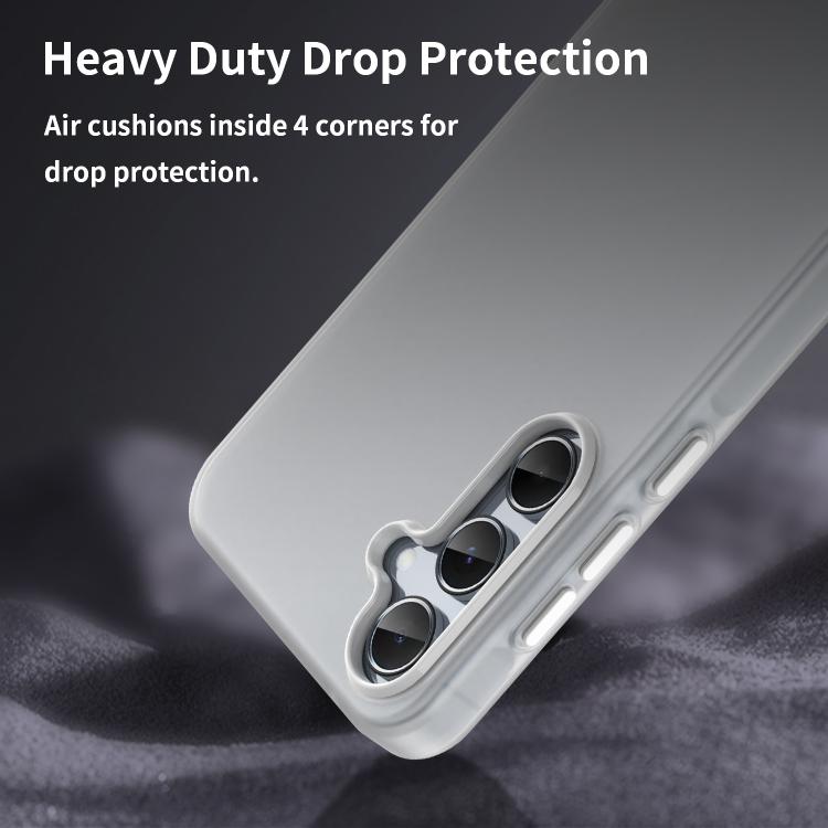 For Samsung Galaxy A55 5G Frosted Translucent TPU Hybrid PC Full Coverage Phone Case