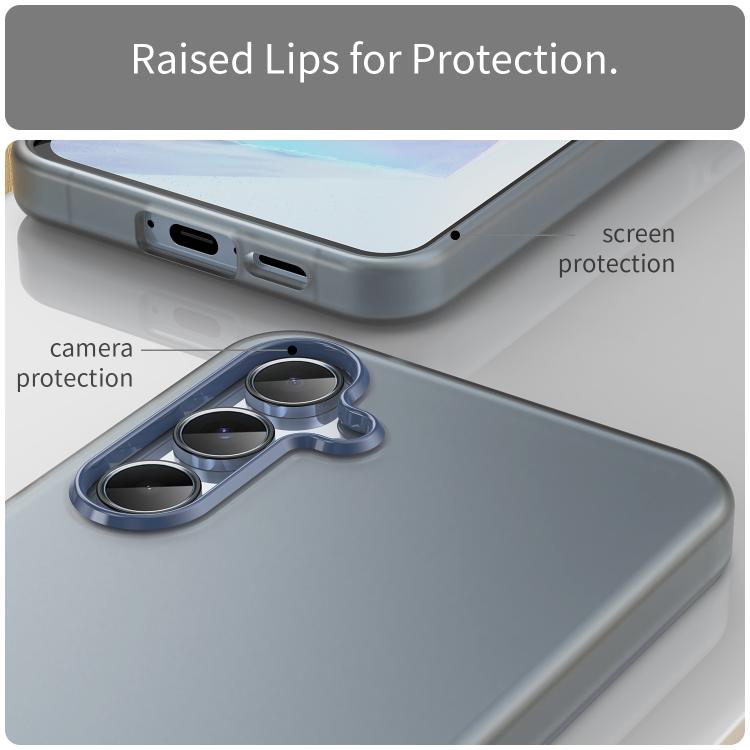 For Samsung Galaxy A55 5G Frosted Translucent TPU Hybrid PC Full Coverage Phone Case