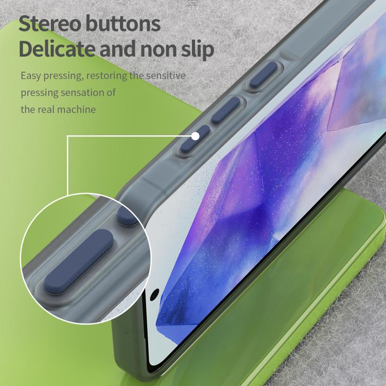 For Samsung Galaxy A55 5G Frosted Translucent TPU Hybrid PC Full Coverage Phone Case