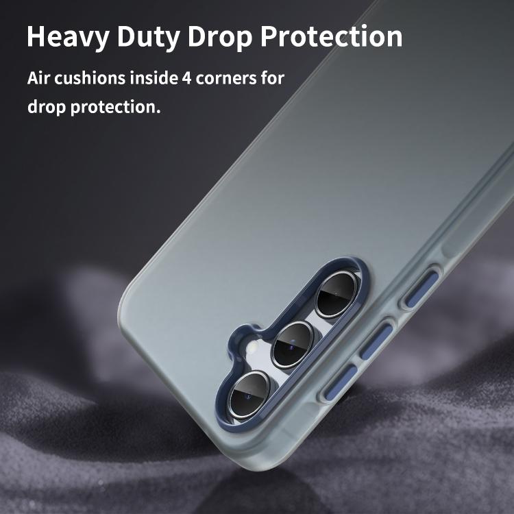 For Samsung Galaxy A55 5G Frosted Translucent TPU Hybrid PC Full Coverage Phone Case
