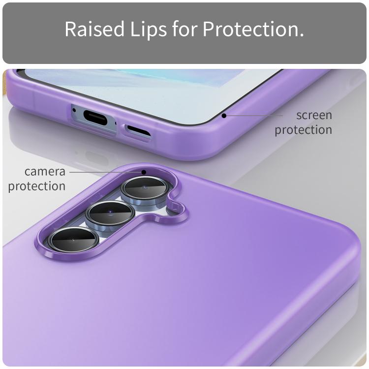 For Samsung Galaxy A55 5G Frosted Translucent TPU Hybrid PC Full Coverage Phone Case