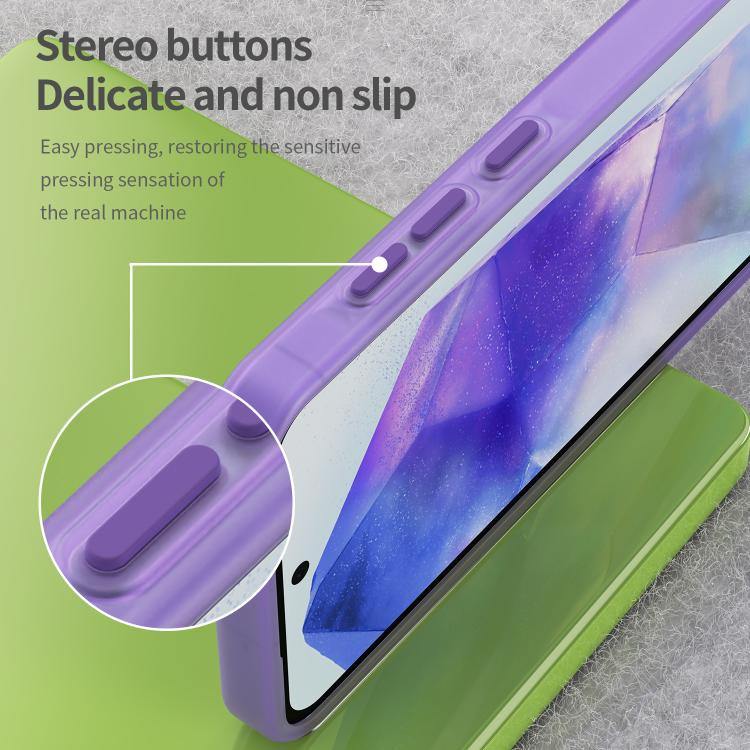 For Samsung Galaxy A55 5G Frosted Translucent TPU Hybrid PC Full Coverage Phone Case
