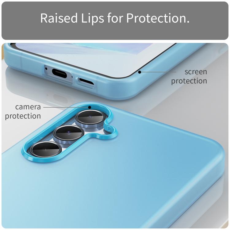 For Samsung Galaxy A55 5G Frosted Translucent TPU Hybrid PC Full Coverage Phone Case