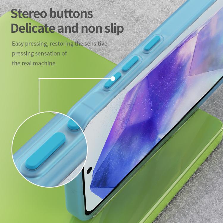 For Samsung Galaxy A55 5G Frosted Translucent TPU Hybrid PC Full Coverage Phone Case