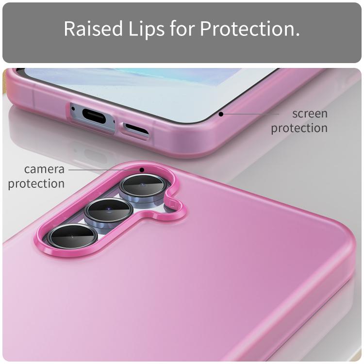 For Samsung Galaxy A55 5G Frosted Translucent TPU Hybrid PC Full Coverage Phone Case