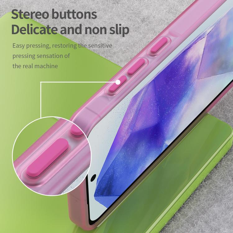 For Samsung Galaxy A55 5G Frosted Translucent TPU Hybrid PC Full Coverage Phone Case
