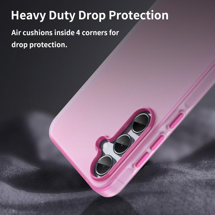 For Samsung Galaxy A55 5G Frosted Translucent TPU Hybrid PC Full Coverage Phone Case