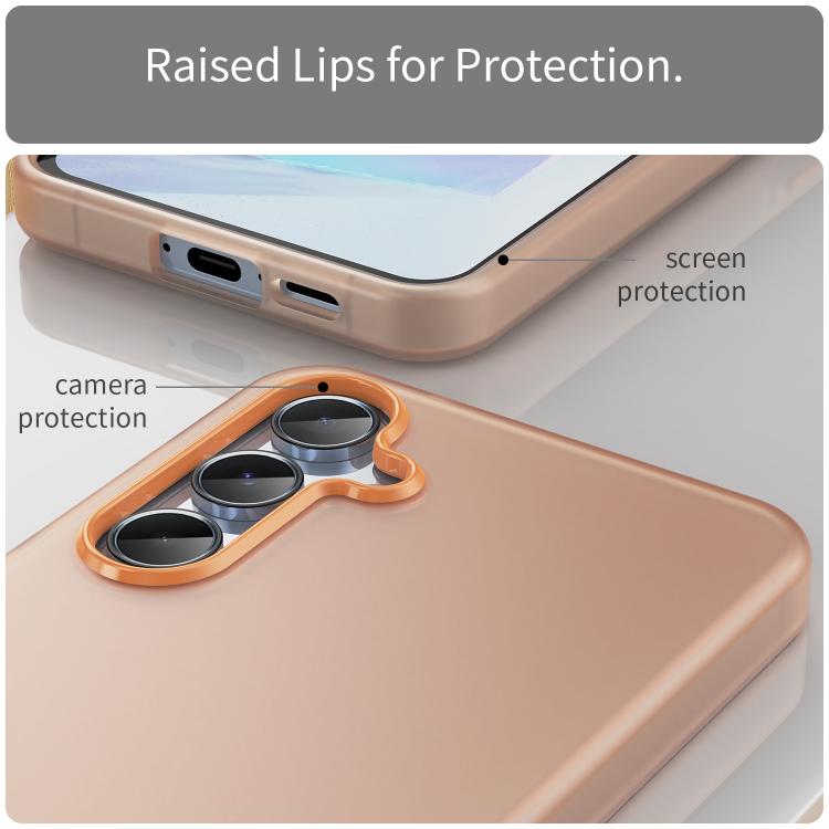 For Samsung Galaxy A55 5G Frosted Translucent TPU Hybrid PC Full Coverage Phone Case