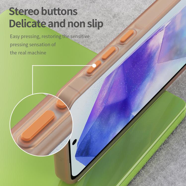 For Samsung Galaxy A55 5G Frosted Translucent TPU Hybrid PC Full Coverage Phone Case