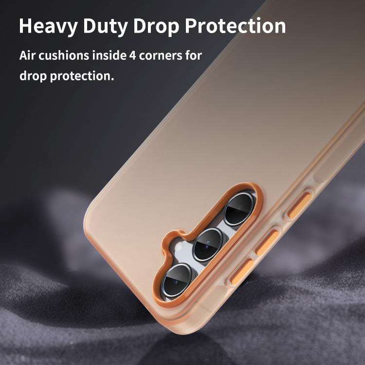 For Samsung Galaxy A55 5G Frosted Translucent TPU Hybrid PC Full Coverage Phone Case