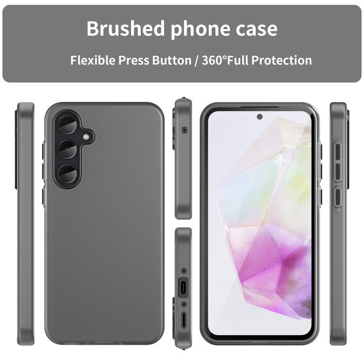 For Samsung Galaxy A35 5G Frosted Translucent TPU Hybrid PC Full Coverage Phone Case