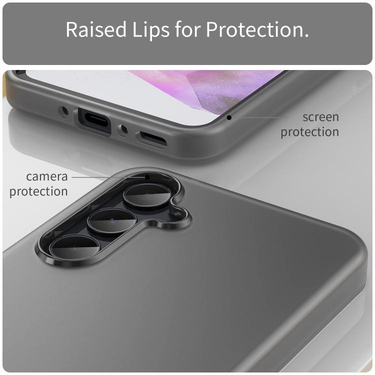For Samsung Galaxy A35 5G Frosted Translucent TPU Hybrid PC Full Coverage Phone Case