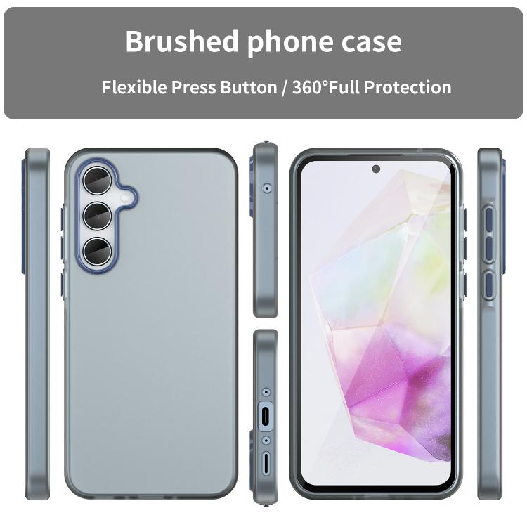 For Samsung Galaxy A35 5G Frosted Translucent TPU Hybrid PC Full Coverage Phone Case