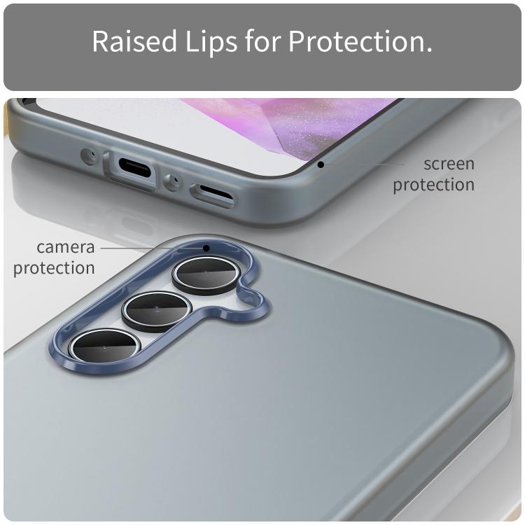 For Samsung Galaxy A35 5G Frosted Translucent TPU Hybrid PC Full Coverage Phone Case