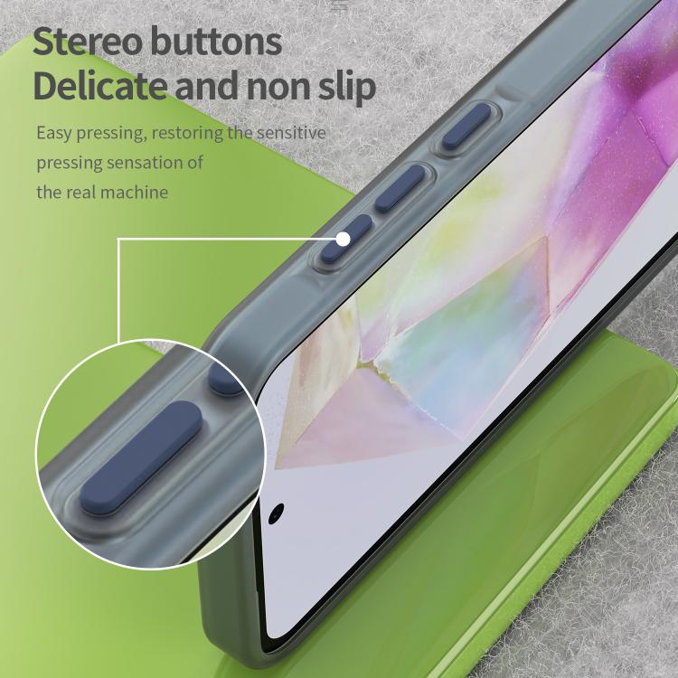 For Samsung Galaxy A35 5G Frosted Translucent TPU Hybrid PC Full Coverage Phone Case