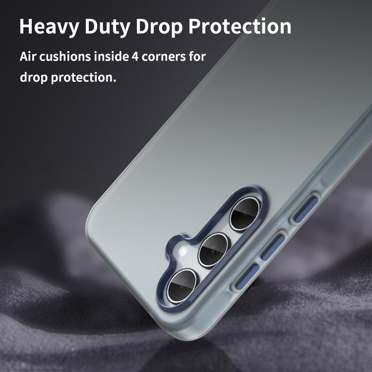 For Samsung Galaxy A35 5G Frosted Translucent TPU Hybrid PC Full Coverage Phone Case
