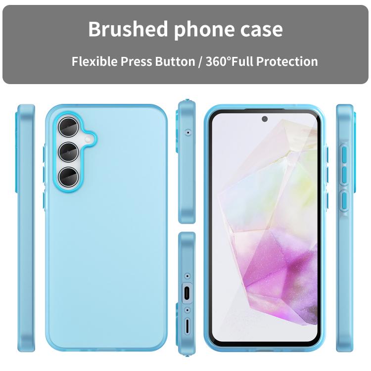 For Samsung Galaxy A35 5G Frosted Translucent TPU Hybrid PC Full Coverage Phone Case