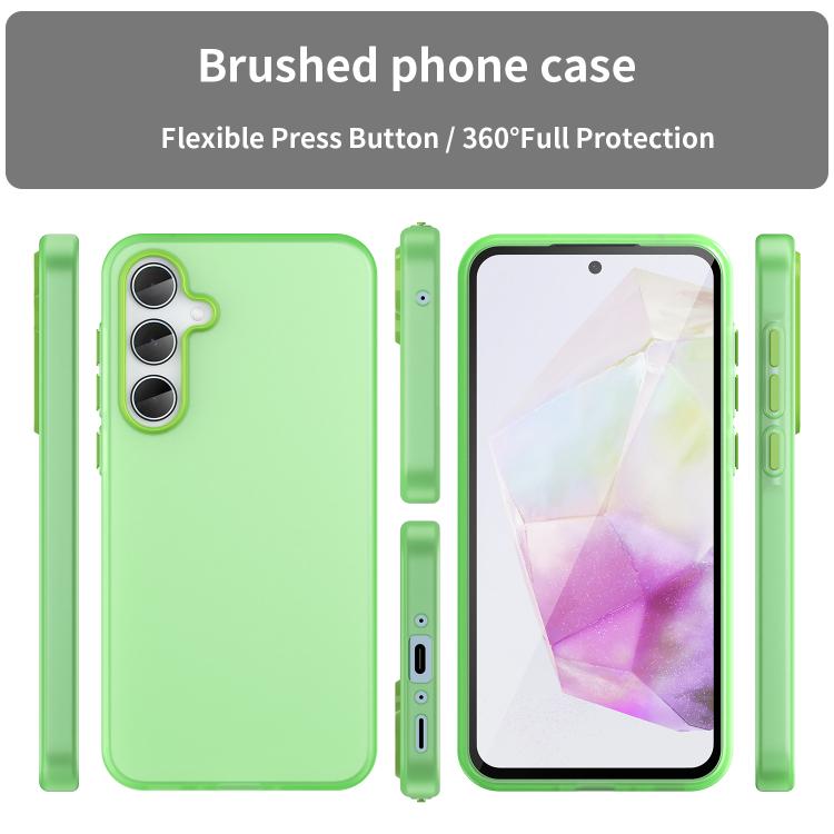 For Samsung Galaxy A35 5G Frosted Translucent TPU Hybrid PC Full Coverage Phone Case