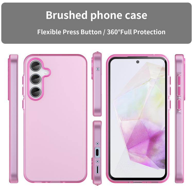 For Samsung Galaxy A35 5G Frosted Translucent TPU Hybrid PC Full Coverage Phone Case
