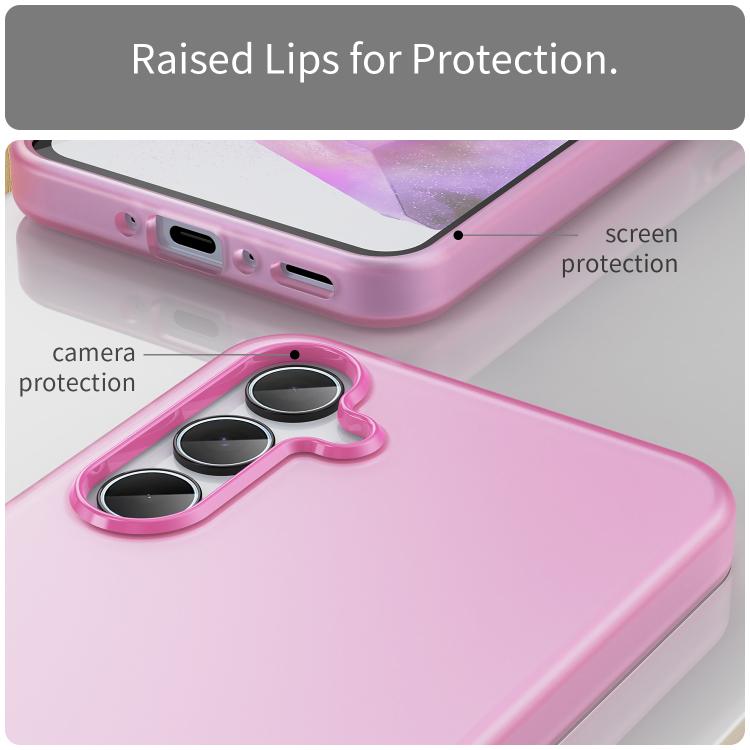 For Samsung Galaxy A35 5G Frosted Translucent TPU Hybrid PC Full Coverage Phone Case