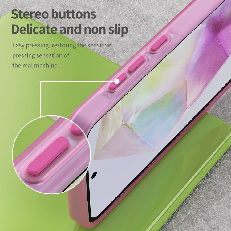 For Samsung Galaxy A35 5G Frosted Translucent TPU Hybrid PC Full Coverage Phone Case