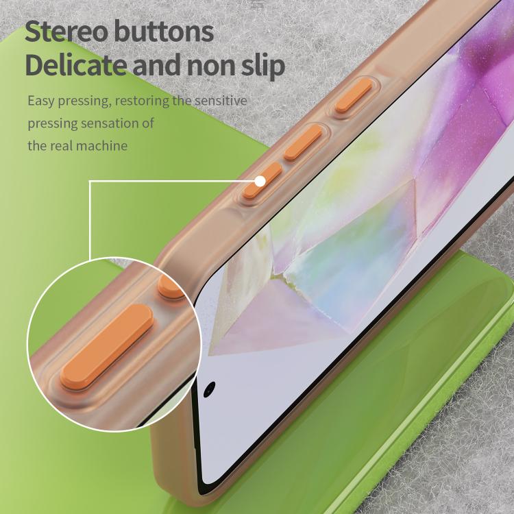 For Samsung Galaxy A35 5G Frosted Translucent TPU Hybrid PC Full Coverage Phone Case
