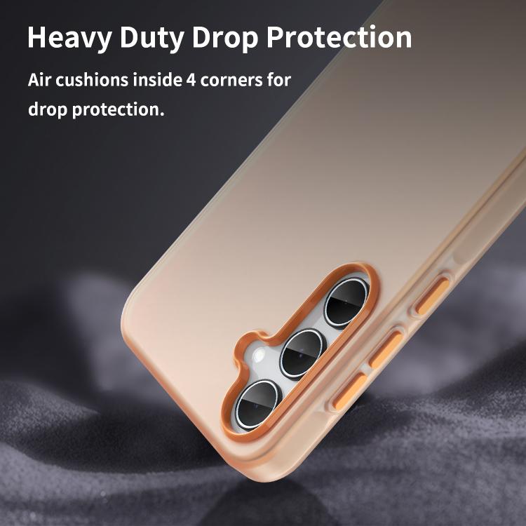 For Samsung Galaxy A35 5G Frosted Translucent TPU Hybrid PC Full Coverage Phone Case