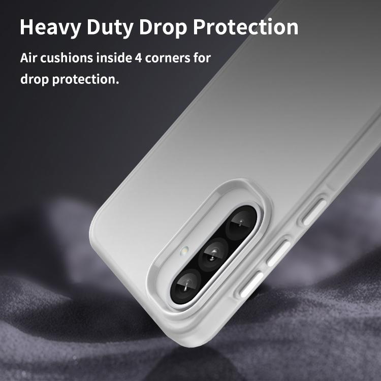 For Samsung Galaxy A36 5G Frosted Translucent TPU Hybrid PC Full Coverage Phone Case