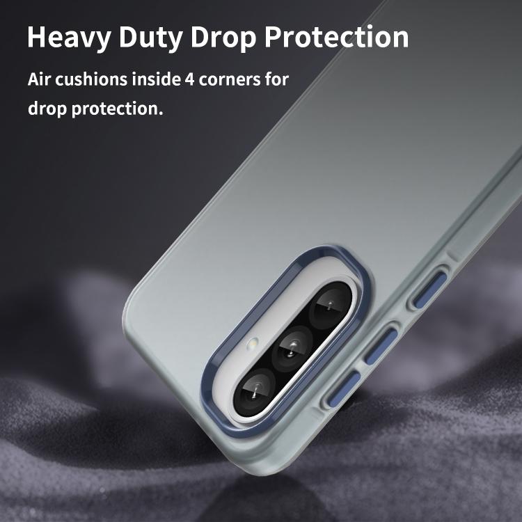 For Samsung Galaxy A36 5G Frosted Translucent TPU Hybrid PC Full Coverage Phone Case