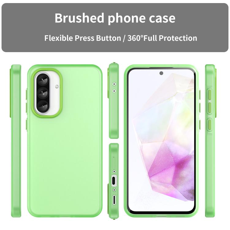For Samsung Galaxy A36 5G Frosted Translucent TPU Hybrid PC Full Coverage Phone Case