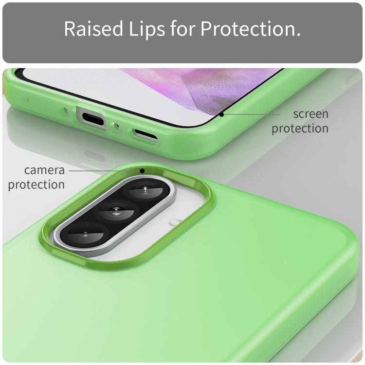 For Samsung Galaxy A36 5G Frosted Translucent TPU Hybrid PC Full Coverage Phone Case