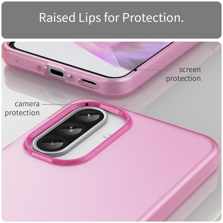 For Samsung Galaxy A36 5G Frosted Translucent TPU Hybrid PC Full Coverage Phone Case