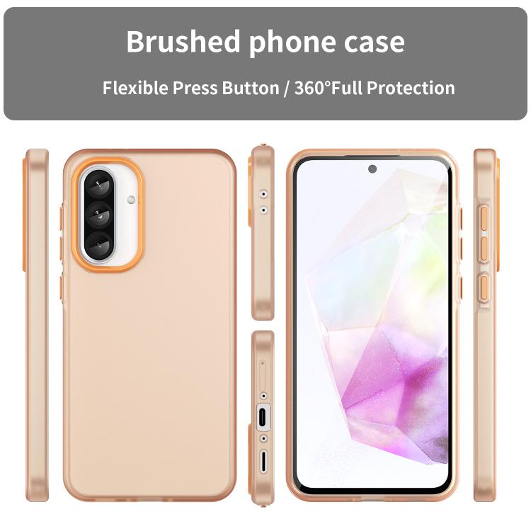 For Samsung Galaxy A36 5G Frosted Translucent TPU Hybrid PC Full Coverage Phone Case