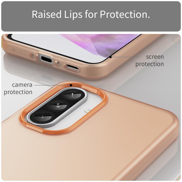 For Samsung Galaxy A36 5G Frosted Translucent TPU Hybrid PC Full Coverage Phone Case
