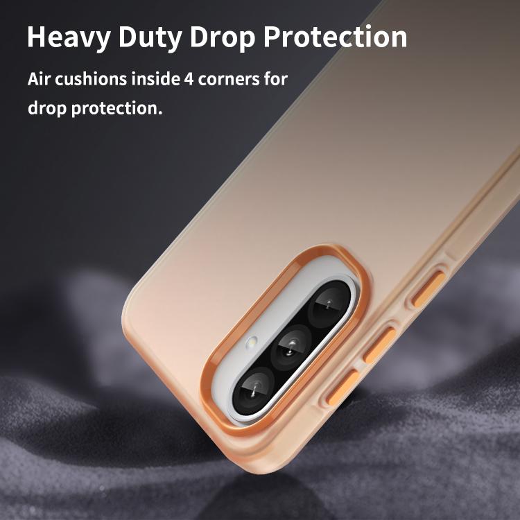 For Samsung Galaxy A36 5G Frosted Translucent TPU Hybrid PC Full Coverage Phone Case