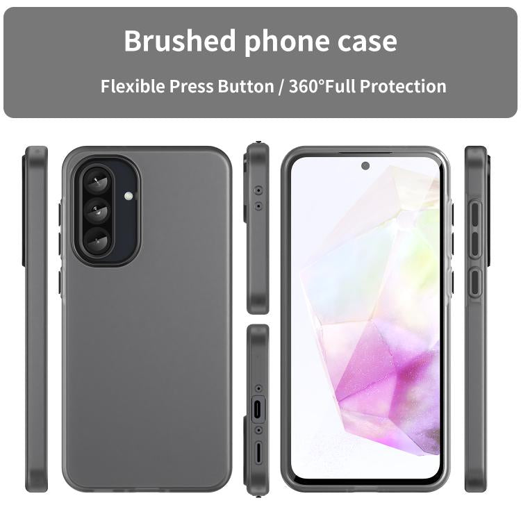 For Samsung Galaxy A56 5G Frosted Translucent TPU Hybrid PC Full Coverage Phone Case
