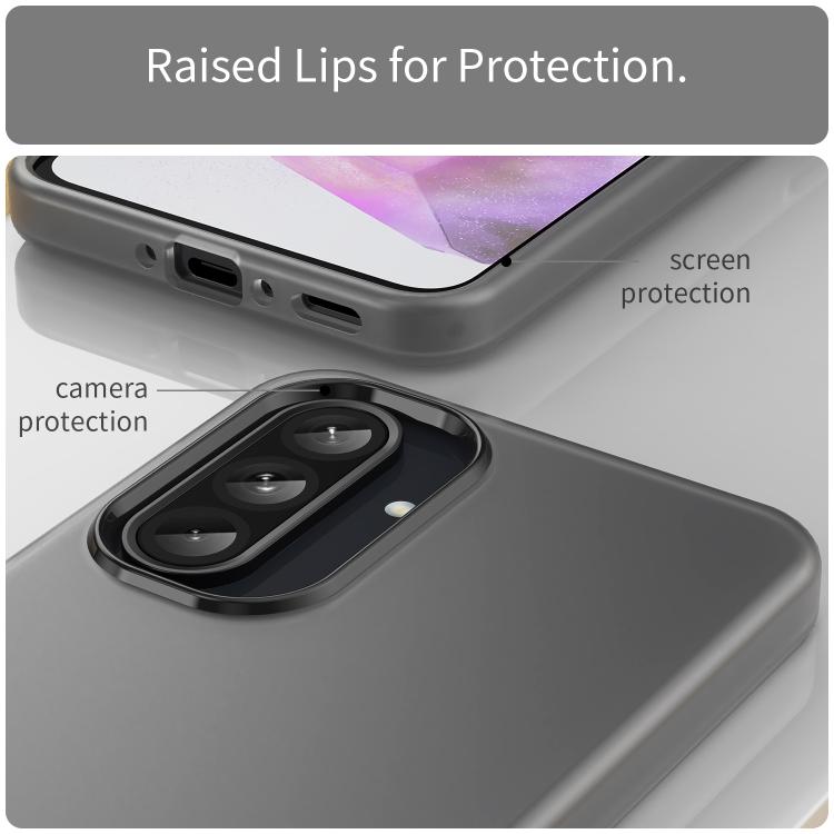 For Samsung Galaxy A56 5G Frosted Translucent TPU Hybrid PC Full Coverage Phone Case