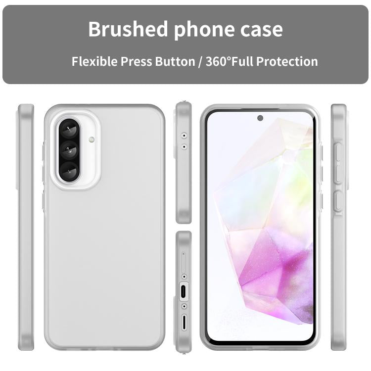 For Samsung Galaxy A56 5G Frosted Translucent TPU Hybrid PC Full Coverage Phone Case