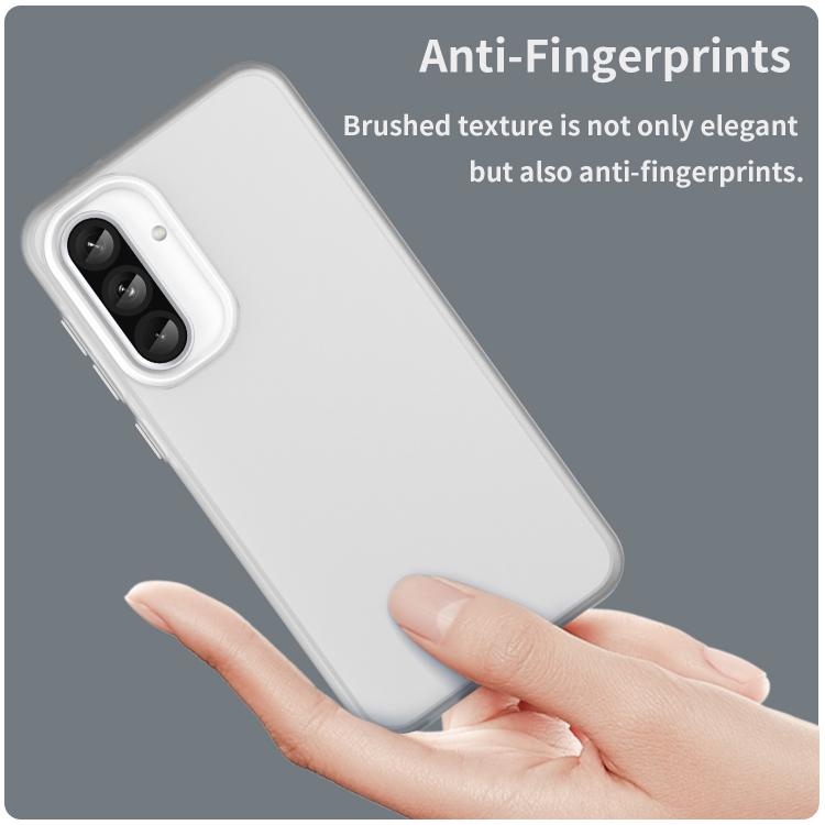 For Samsung Galaxy A56 5G Frosted Translucent TPU Hybrid PC Full Coverage Phone Case