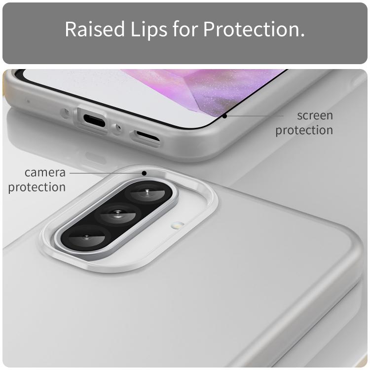 For Samsung Galaxy A56 5G Frosted Translucent TPU Hybrid PC Full Coverage Phone Case