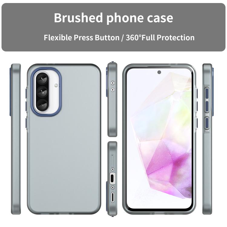 For Samsung Galaxy A56 5G Frosted Translucent TPU Hybrid PC Full Coverage Phone Case